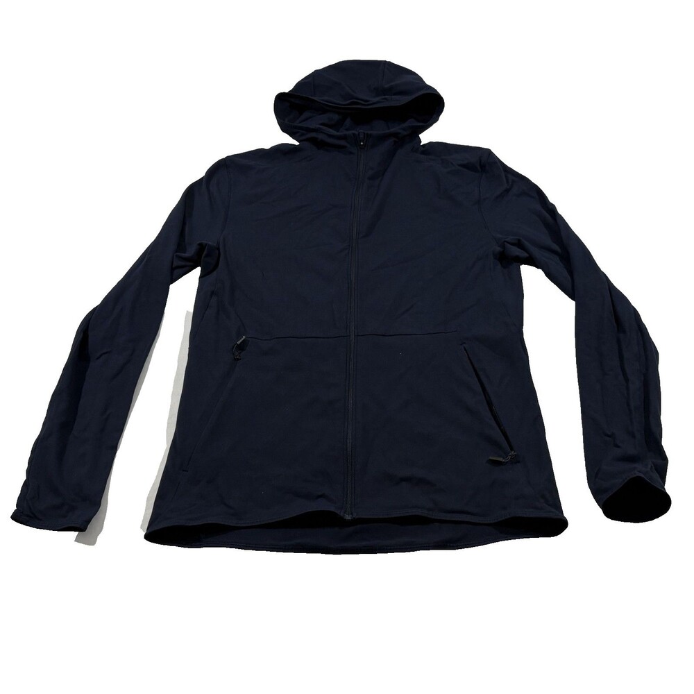 Lululemon Mens Surge Warm Zip Jacket Hoodie Navy Blue Lightweight Casual Sz M